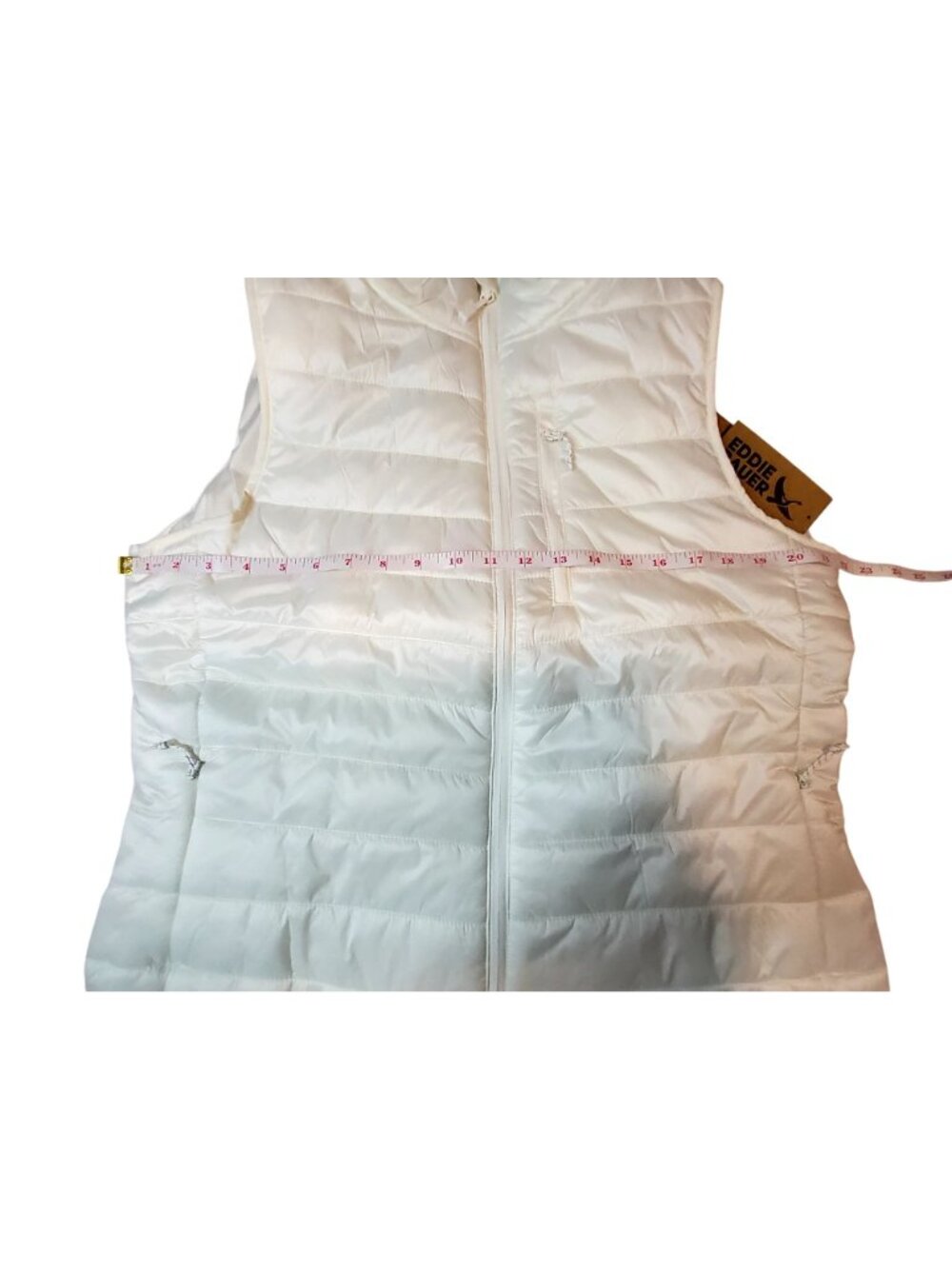 Eddie Bauer Womens XL Alpine Vest In Coconut Milk Color Stormrepel Nylon Quilted - Picture 3 of 10